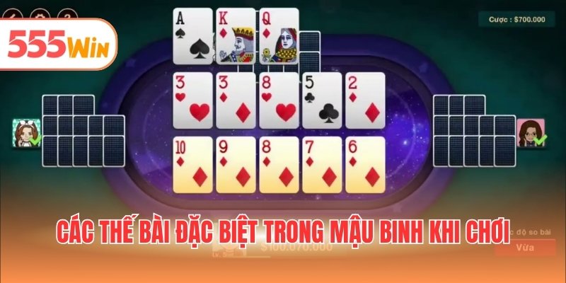 Các thế bài đặc biệt trong mậu binh khi chơi
